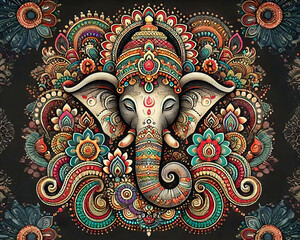 Fototapeta premium Intricate Ganesha Mandala Art