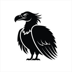 Simple Vulture Icon Vector for Graphic and Web Design