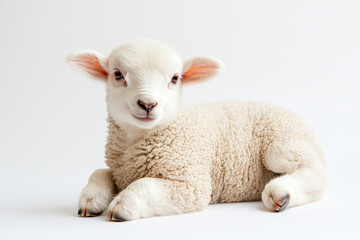 Obraz premium Lamb On White Background