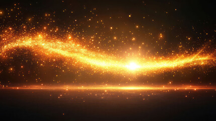 The effect of a bright golden flash of light on a transparent background with rays and glare. Light yellow light blur effect. Vector illustration 10 EPS for web design