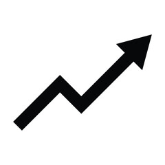 Increasing stocks icon. Growing bar graph icon. Profit growing symbol.