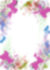 An abstract transparent wavy vignette design element overlay.