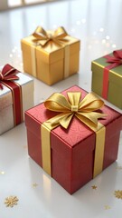 Obraz premium Gift Boxes with Central Clean Space