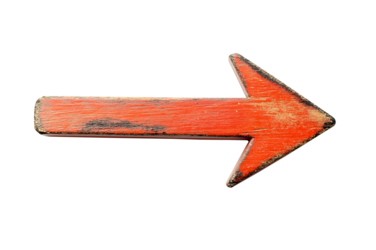 Arrow mark isolated on a transparent or white background.