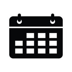 Calendar icon vector illustration isolated on white background.