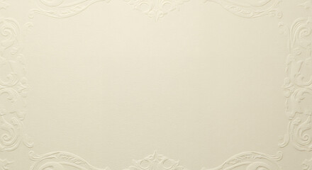 Elegant Cream Textured Paper Background with Ornate Border