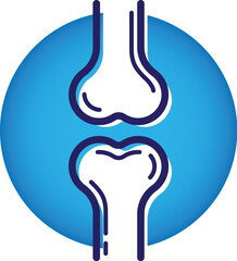 Obraz premium Icons pictogram bone, joint health. Ideal for informative and educational materials