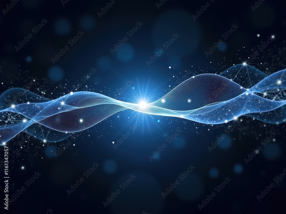 Poster hightech depiction of ai neural pathways merging with radiant light and intricate connections in a d