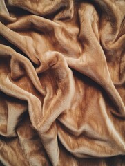 Soft, plush, velvety blanket with ruffled texture for warmth and comfort.