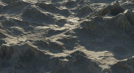 Fototapeta premium Rugged Mountain Texture, Stone Surface, Detailed Rock Formation, 3D Render