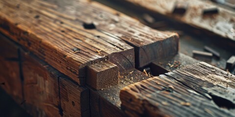 Close-up image of raw lumber with visible saw cut marks.