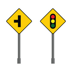 traffic light and sign