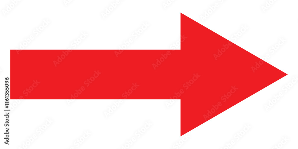 Poster long arrow icon vector . long arrow pointing right . red arrow icon vector. long arrow isolated on w