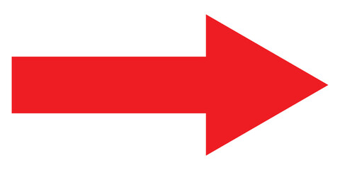 Long arrow icon vector . Long arrow pointing Right . Red arrow icon vector. long arrow isolated on white background. Long Red arrow icon vector illustration.