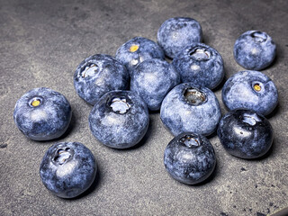 blueberries on wooden background