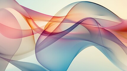 Abstract Pastel Waves Flowing Gracefully