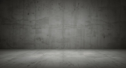 Empty Concrete Room, Grunge Industrial Interior Background