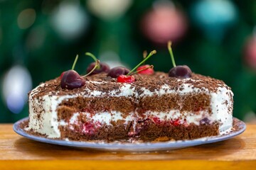 The most traditional rustic black forest pie