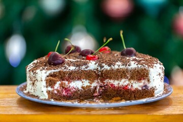The most traditional rustic black forest pie