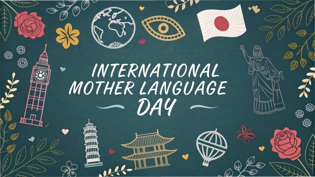 Celebrating international mother language day with global symbols and cultural icons