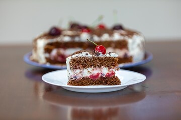 The most traditional rustic black forest pie