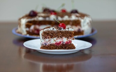 The most traditional rustic black forest pie