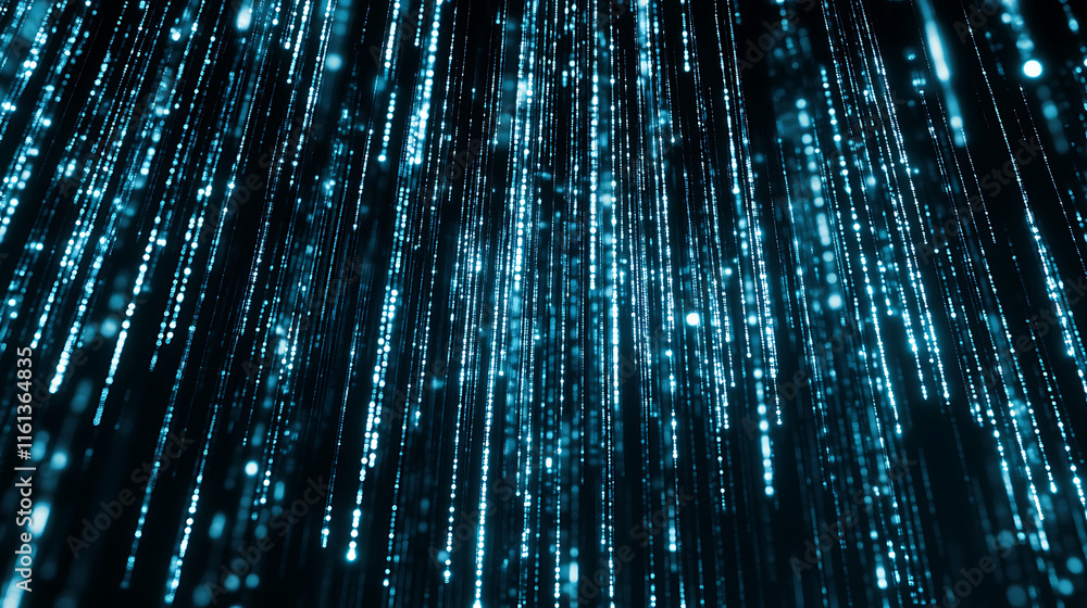 Aufkleber digital blue light streams create mesmerizing background effect, perfect for technology themes and f