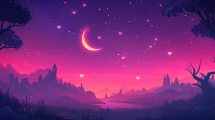 A Beautiful Shinny Night, Heart Like Stars, Cloudy Weather, Happy Valentines Days
