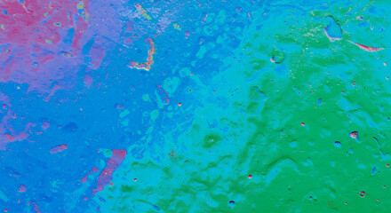 Naklejka premium Abstract Colorful Paint Texture Background - Vibrant Blue, Green, and Pink Swirls