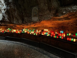 Candles in Santa Maria de Montserrat Abbey