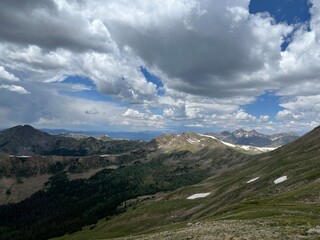 Colorado mountain landscape with clouds