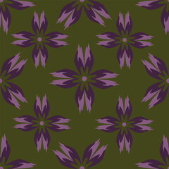Beautiful pattern with flowers and leaf. Floral vector illustration.