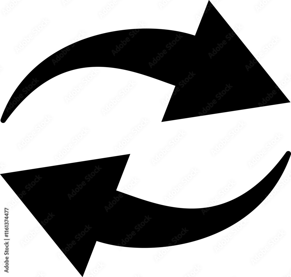 Poster rotating arrows creating a continuous circular motion, symbolizing concepts of refresh, reload, upda