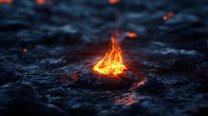 Burnout: The Flickering Ember and Cold Ashes Depicting the Deep Struggle of Exhaustion