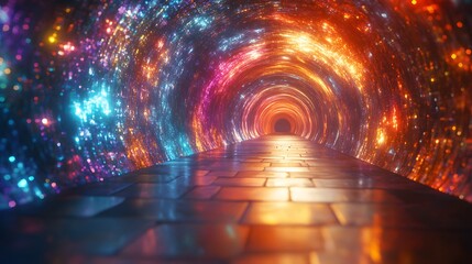Derealization: An Illuminated Archway Leading into a Whimsical Realm of Fragmented Reflections and Tangible Dreams