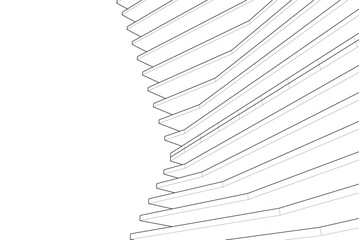 Abstract 3d architecture, vector background