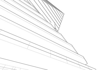 Abstract 3d architecture, vector background