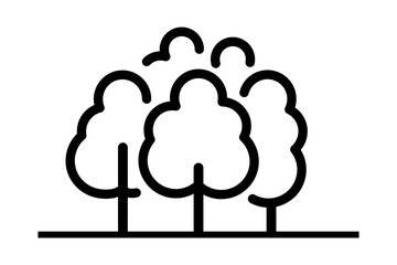 Forest icon symbol outline vector illustration
