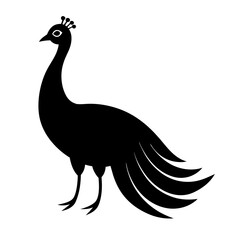 illustration of peacock silhouette