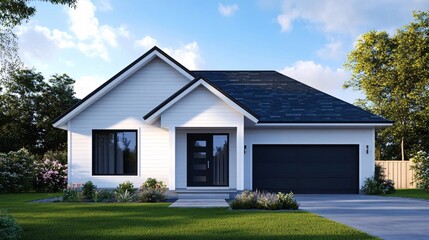 modern house design concept with a clear background and beautifully crafted building elements