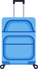 Modern rolling suitcase with retractable handle extended, ideal for travel, vacation, or business trip, featuring a sleek design and durable construction