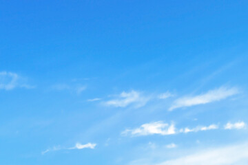 Blue sky with white cloud. Beautiful sky in the morning. Freedom of life, New life beginning and Positive thought and energy concepts.	