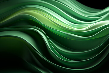 Obraz premium Abstract organic green lines as wallpaper background illustration and ecology concept, 