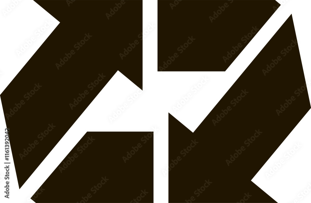 Poster four rotating arrows are creating a dynamic visual suggesting a continuous cycle, symbolizing the ci