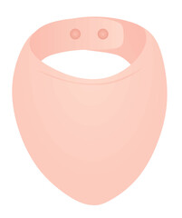 Pink  baby apron. vector illustration