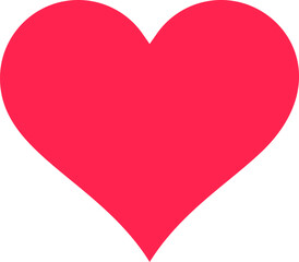 Classic red heart shape representing love, affection, romance, valentine s day, healthcare, cardiology and emotions, isolated on white background