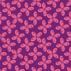 Beautiful pattern with flowers and leaf. Floral vector illustration.