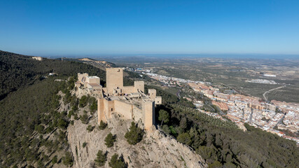 Obraz premium Vistas del bonito castillo de Santa Catalina en la provincia de Jaén, España