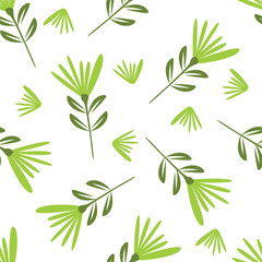 Beautiful pattern with flowers and leaf. Floral vector illustration.