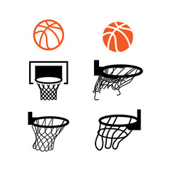 Basketball hoop vector icon. Stock vector illustration. EPS 10